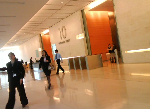 The lobby of Clifford Chance - a sought after international law firm
