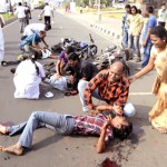 Road Accident Crowd