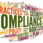 Compliance and audit in word tag cloud on white