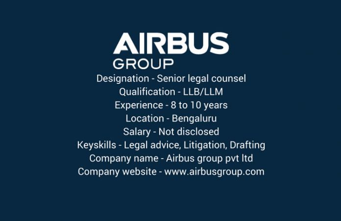 Job opportunity - Senior Legal Counsel - Airbus Group