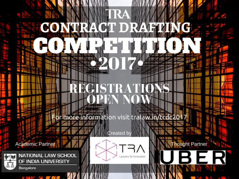 TRA Contract Drafting Competition 2017 in association with Uber and NLSIU