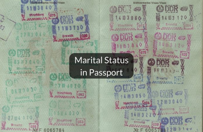 Change of marital status in passport