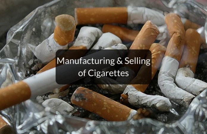 Laws on selling & manufacturing of cigarettes in India