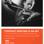 contract drafting is an art, cannot learn by reading a book