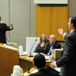 lawyer arguing in court