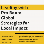 Leading with Pro Bono: Global Strategies for Local Impact Pro bono