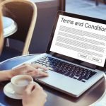 terms and conditions, website cookies, concept on the screen of computer