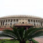 A view of the Indian parliament building is seen in New Delhi