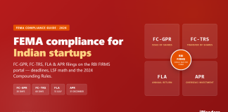 FEMA compliance for Indian startups: FC-GPR, FC-TRS, FLA, APR filing guide